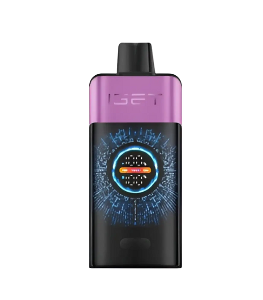 Iget one chups grape vape pen in purple and black with glowing digital display from iget vapes pro series
